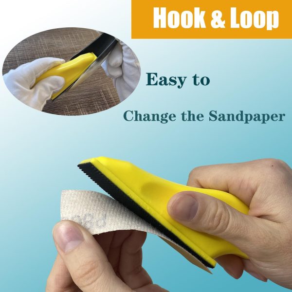 Micro Detail Sander Paper Kit，80PCS Wet Dry Sandpaper-Grit 80 120 180 240 320 400 600 800,3.5”x 1”Hand Sanding Block with Hook and Loop Sanding Strips for Narrow Spaces Polishing - Image 2