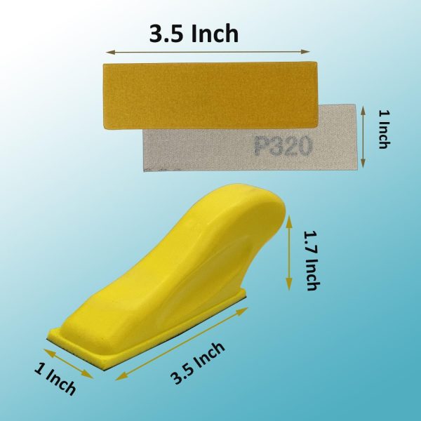 Micro Detail Sander Paper Kit，80PCS Wet Dry Sandpaper-Grit 80 120 180 240 320 400 600 800,3.5”x 1”Hand Sanding Block with Hook and Loop Sanding Strips for Narrow Spaces Polishing - Image 7