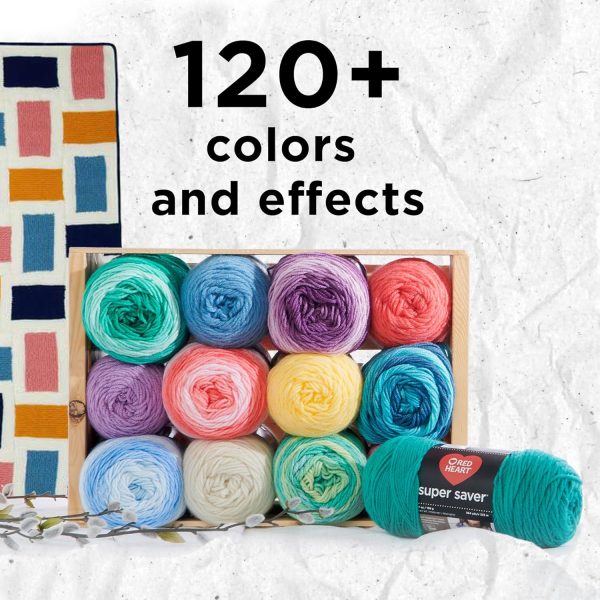 Red Heart Super Saver Yarn, 3 Pack, Favorite Stripe 3 Count - Image 4