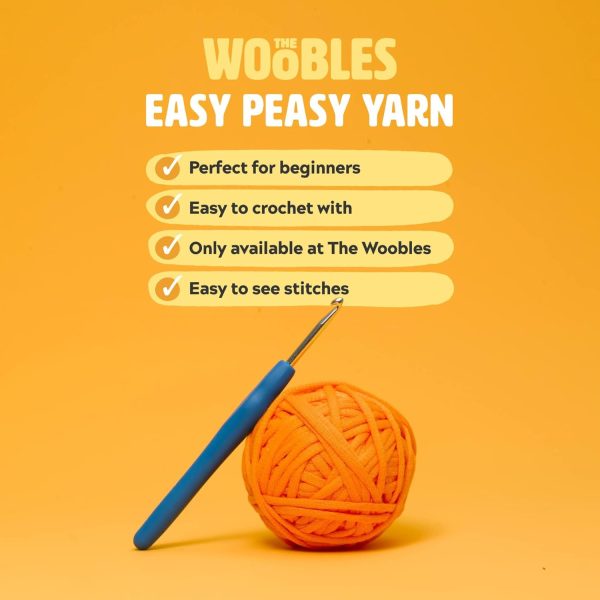 Woobles Easy Peasy Yarn for Beginners with Easy-to-See Stitches - Crochet & Knitting Yarn - Worsted Medium #4 - Cotton-Nylon Blend - Image 5